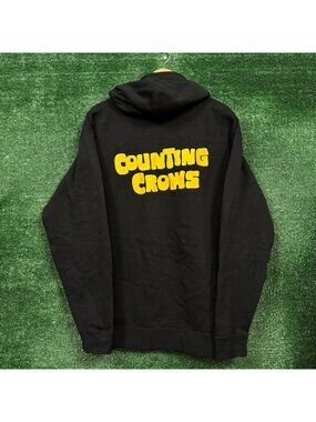 Counting Crows Logo Rock Band Zip-Up Hoodie Size Large